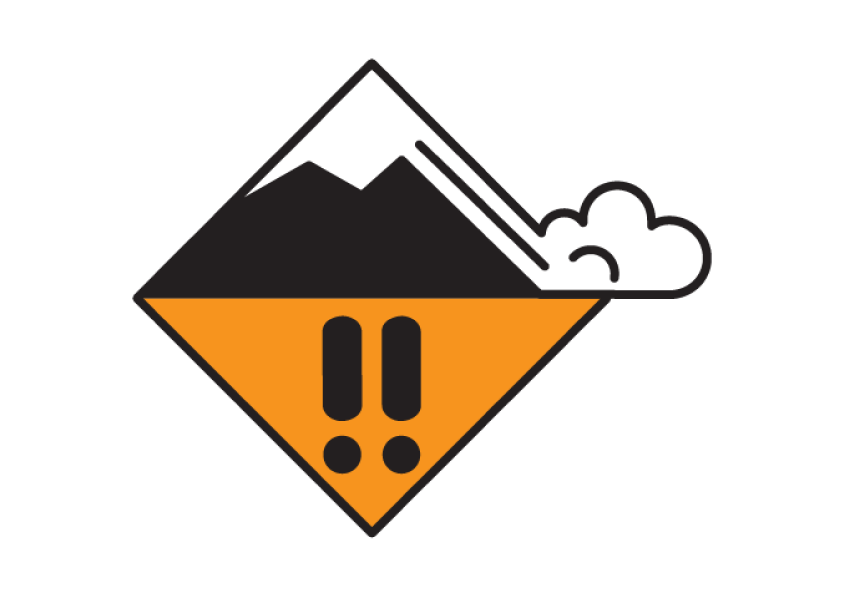 Avalanche danger considerable icon