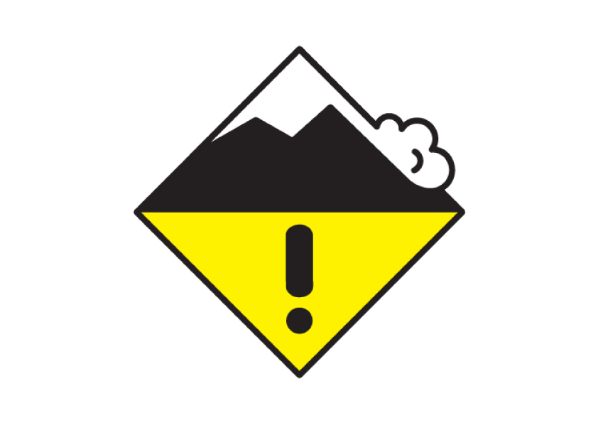 Avalanche danger moderate icon